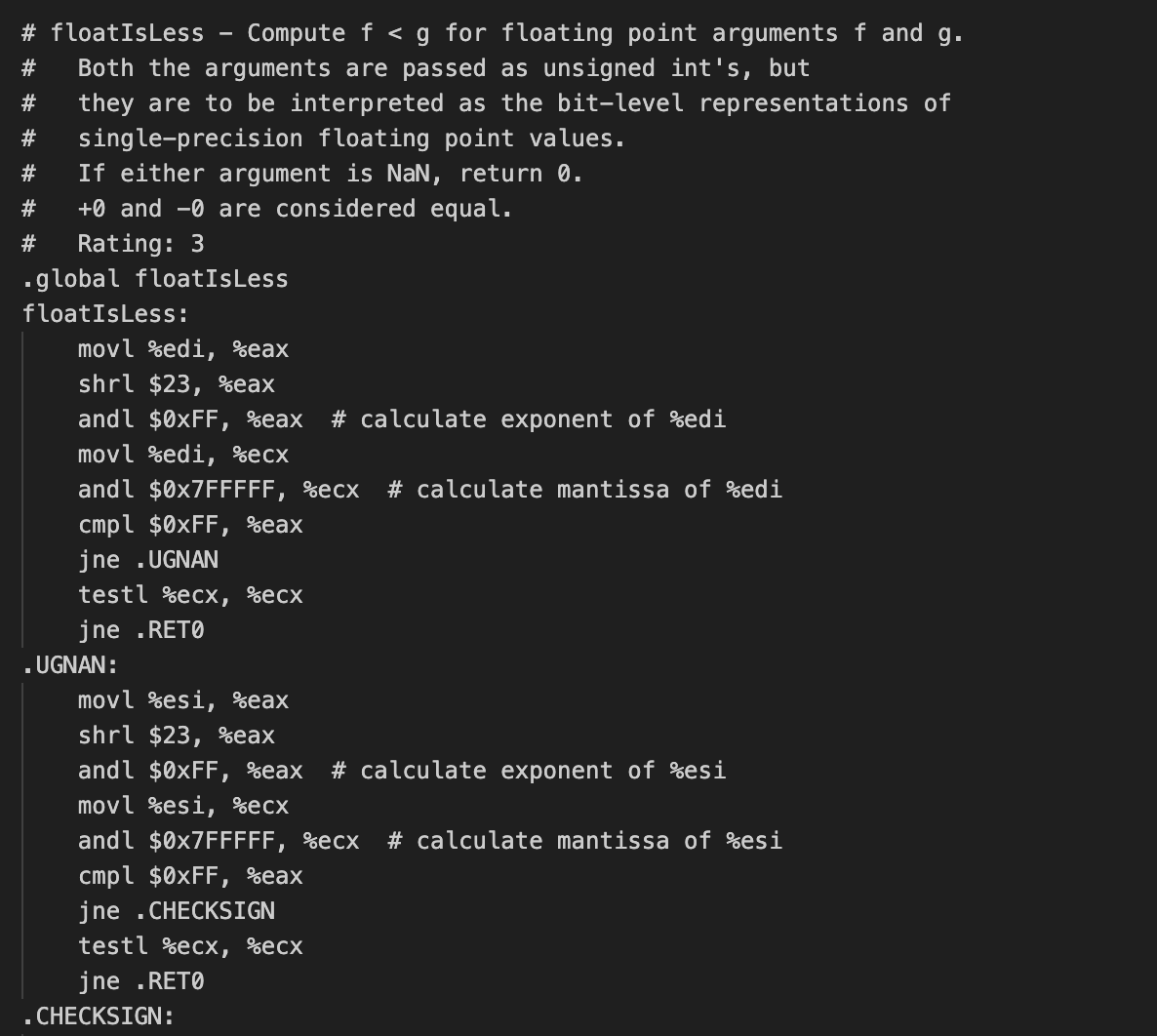 Assembly-Level Bit Manipulation Screenshot